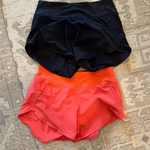 Outdoor voices Black and Orange Hudson 4in Athletic Shorts